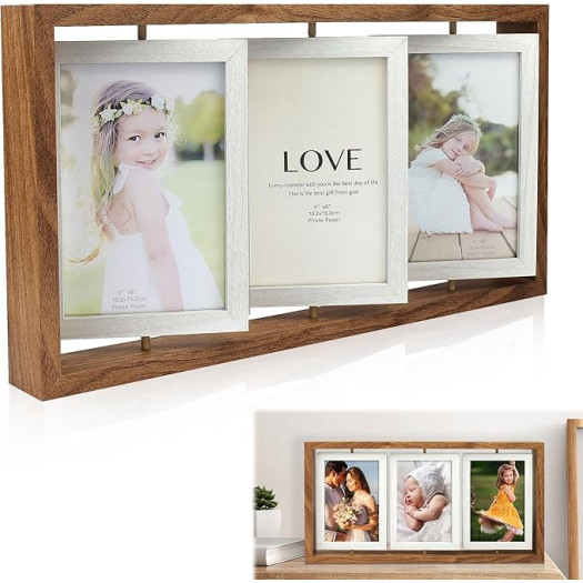 Cadre Photo de table, rotative, en bois, 6 pouces, pour Studio Photo de bébé, Table Photo de mariage